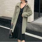 Plain Fleece Single-breasted Coat