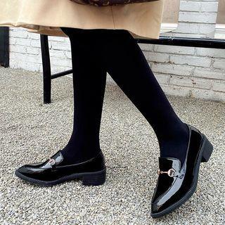 Pointed Block-heel Loafers