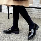Pointed Block-heel Loafers
