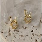Geometric Stud Earring 1 Pair - 523 - Gold - One Size