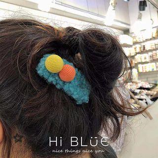 Shearling & Bead Hair Clip
