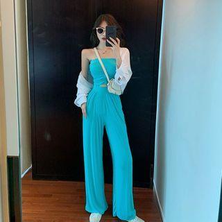 Light Jacket / Tube Top / Pants / Set