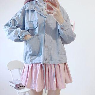 Set: Denim Jacket + Long-sleeve Hoodie
