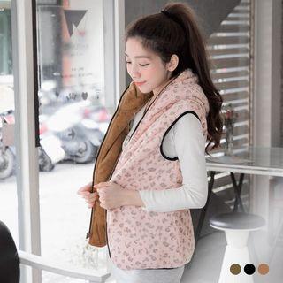 Polar Fleece Hooded Puffer Vest