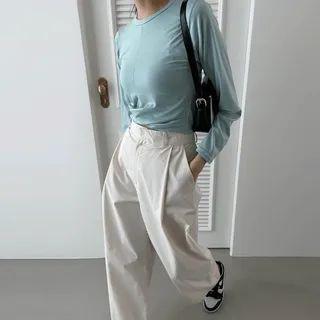 Knot-front Slim-fit Cropped Top