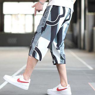 Printed Lettering Shorts