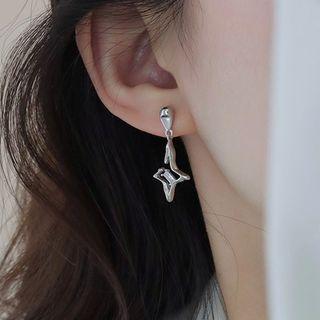 Star Sterling Silver Ear Stud 1 Pair - S925 Silver - Silver - One Size