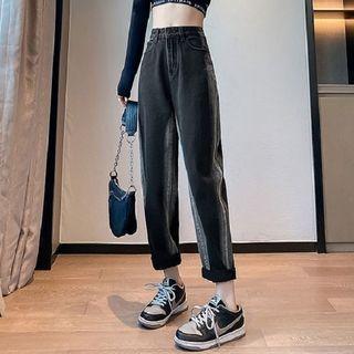 Mid Rise Ombre Baggy Jeans