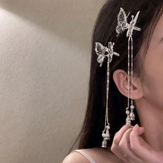 Butterfly Fringed Hair Clip / Set