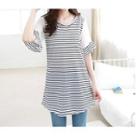 Striped Short-sleeve Top