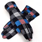 Check Genuine Leather Gloves