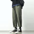 High-waist Lettering Straight Cut Pants