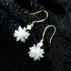 Snowflake Faux Crystal Rhinestone Sterling Silver Dangle Earring