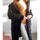 Zip-up Duck Down Padded Jacket Black - One Size