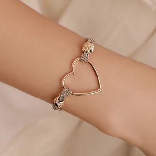 Alloy Heart Bracelet 1 - 4318 - Kc - Bracelet - Gold - One Size