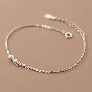 Cat Sterling Silver Bracelet Bracelet - Silver - One Size