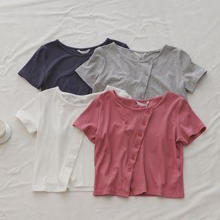 Crewneck Plain Split Top