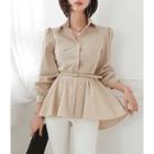 Dip-back Belted Shirt