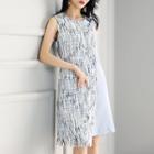 Plaid Sleeveless Shift Dress