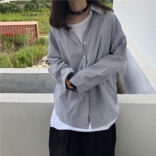 Striped Shirt Navy Blue - One Size