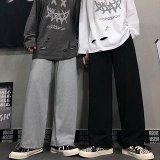 Plain Drawstring Gathered Cuff Sweatpants