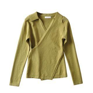 Wrap Collared Sweater