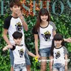 Family Raglan Printed Short-sleeve T-shirt