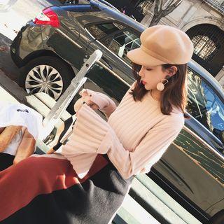 Bell Sleeve Round Neck Sweater