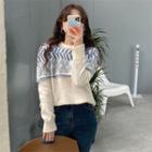 Long-sleeve Pattern Jacquard Sweater