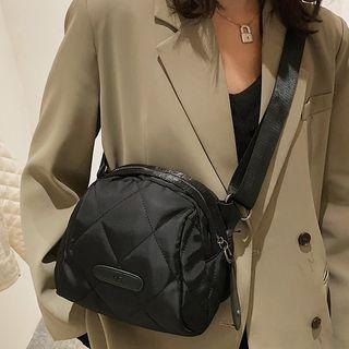 Nylon Crossbody Bag / Faux Leather Crossbody Bag