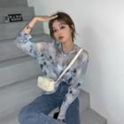 Long-sleeve Tie Dye Cover Up
