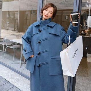 Irregular Toggle-front Wool Coat