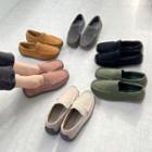 Stitched Suedette Driving Loafers