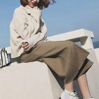 Set: Turtleneck Sweater +wide-leg Pants