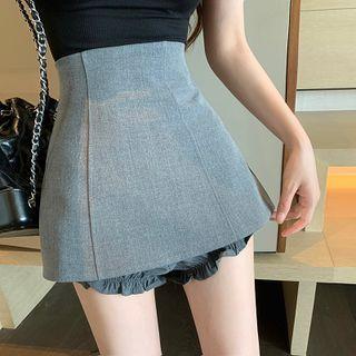 Ruffled A-line Hot Pants