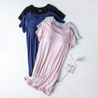 Short-sleeve Padded Sleep Dress