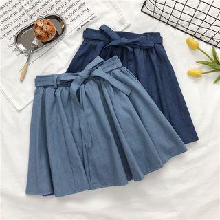 A-line Mini Denim Skorts