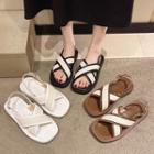 Piped Flat Sandals