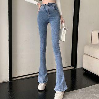 Asymmetrical Bell Bottom Jeans