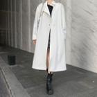 Plain Stand-collar Trench Coat