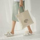 Printed Canvas Shopper Bag Cream - One Size