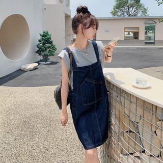 Denim Back Strap Skirt / Denim Back Strap Skirt + T-shirt