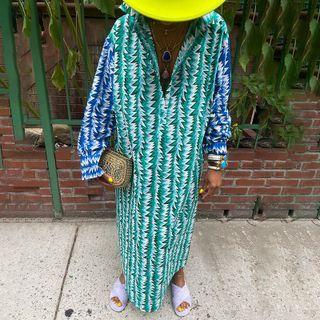 All-over Print Maxi Shift Shirtdress