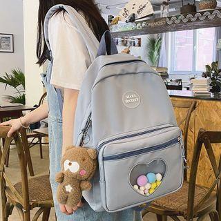 Heart Pvc Panel Lightweight Backpack