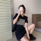 Short-sleeve T-shirt / Vest / Mini Fitted Skirt