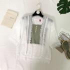 Embroidered Chiffon Jacket As Shown In Figure - One Size