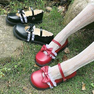 Bow Round-toe Mary Jane Flats
