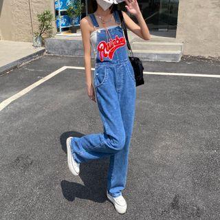 Lettering Straight Leg Jumper Jeans