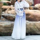 Traditional Chinese Light Jacket / Spaghetti Strap Top / Maxi Skirt