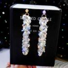 Faux Crystal Dangle Earring 1 Pair - Grape Crystal - One Size